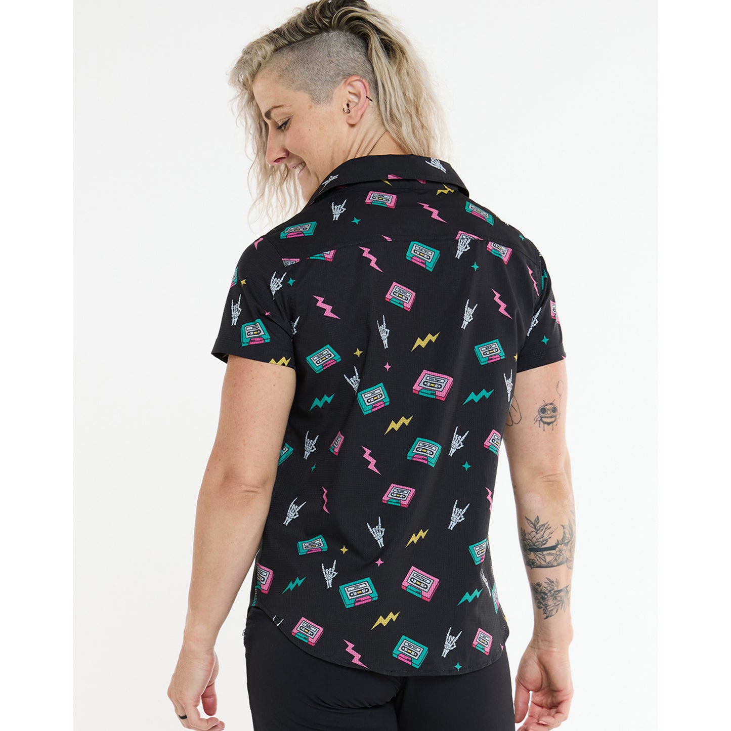 Technical shirt DHARCO TECH PARTY MIX TAPE Women's Black