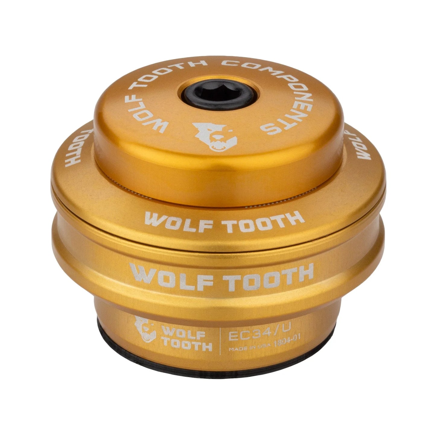 Tall Cup for WOLF TOOTH PREMIUM 1"1/8 EC34 External Headset, 16 mm Stack, Gold