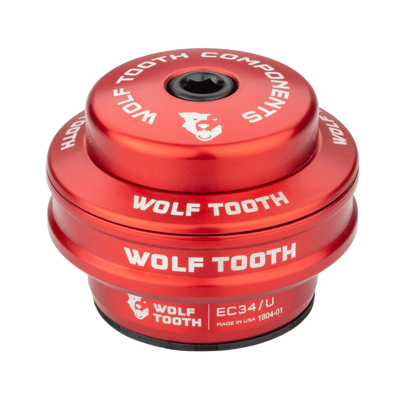 Tall Cup for WOLF TOOTH PERFORMANCE 1"1/8 EC34 External Headset, 16 mm Stack, Red