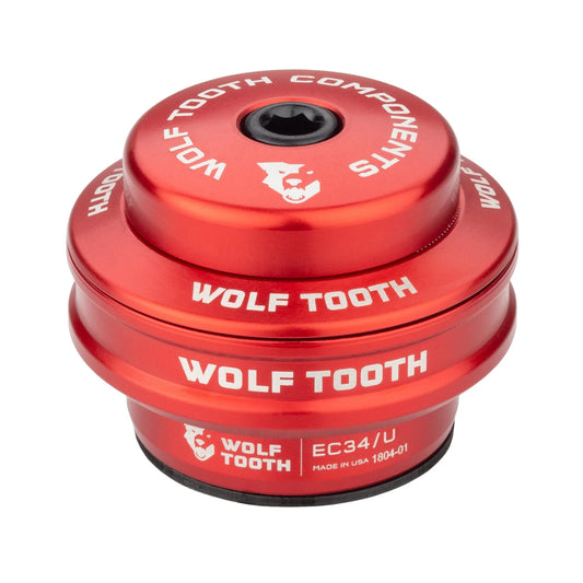 High-Profile Cup for WOLF TOOTH PREMIUM 1"1/8 EC34 External Headset, 16 mm Stack, Red