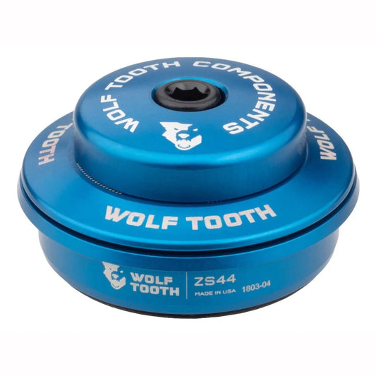 Vysoká miska pro polointegrovanou hlavovou trubku WOLF TOOTH PREMIUM 1"1/8 ZS44, výška 6 mm, modrá