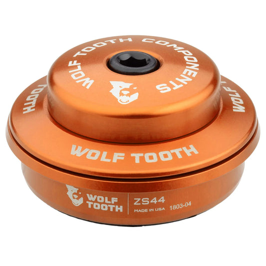 Vysoká miska pro polointegrovanou hlavovou trubku WOLF TOOTH PREMIUM 1"1/8 ZS44, výška 6 mm, oranžová