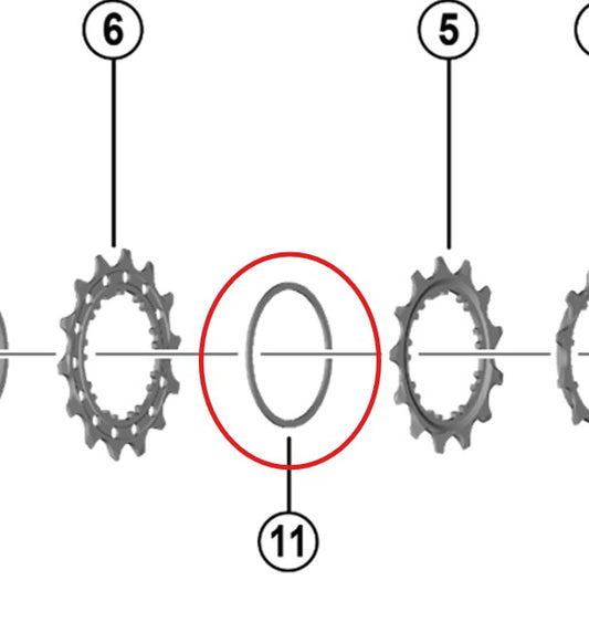 12V SHIMANO Cassette Spacer for Dura Ace/Ultegra/105 1mm