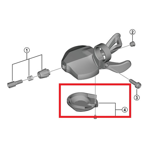 Kryt pravé páky SHIMANO U4000