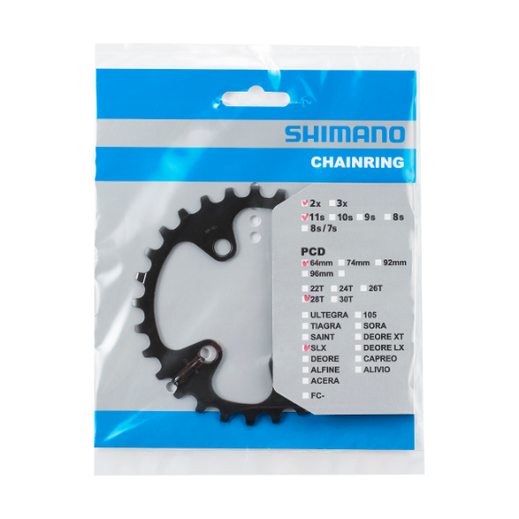 SHIMANO SLX 28T chainring for FC-M7000-11-2/FC-M7000-11-B2 (38-28T)