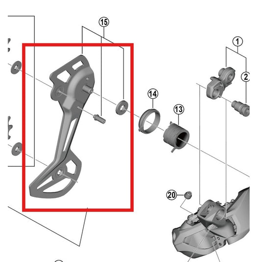 SGS SHIMANO RD-M8150-11/12 Externí klec zadní přehazovačky