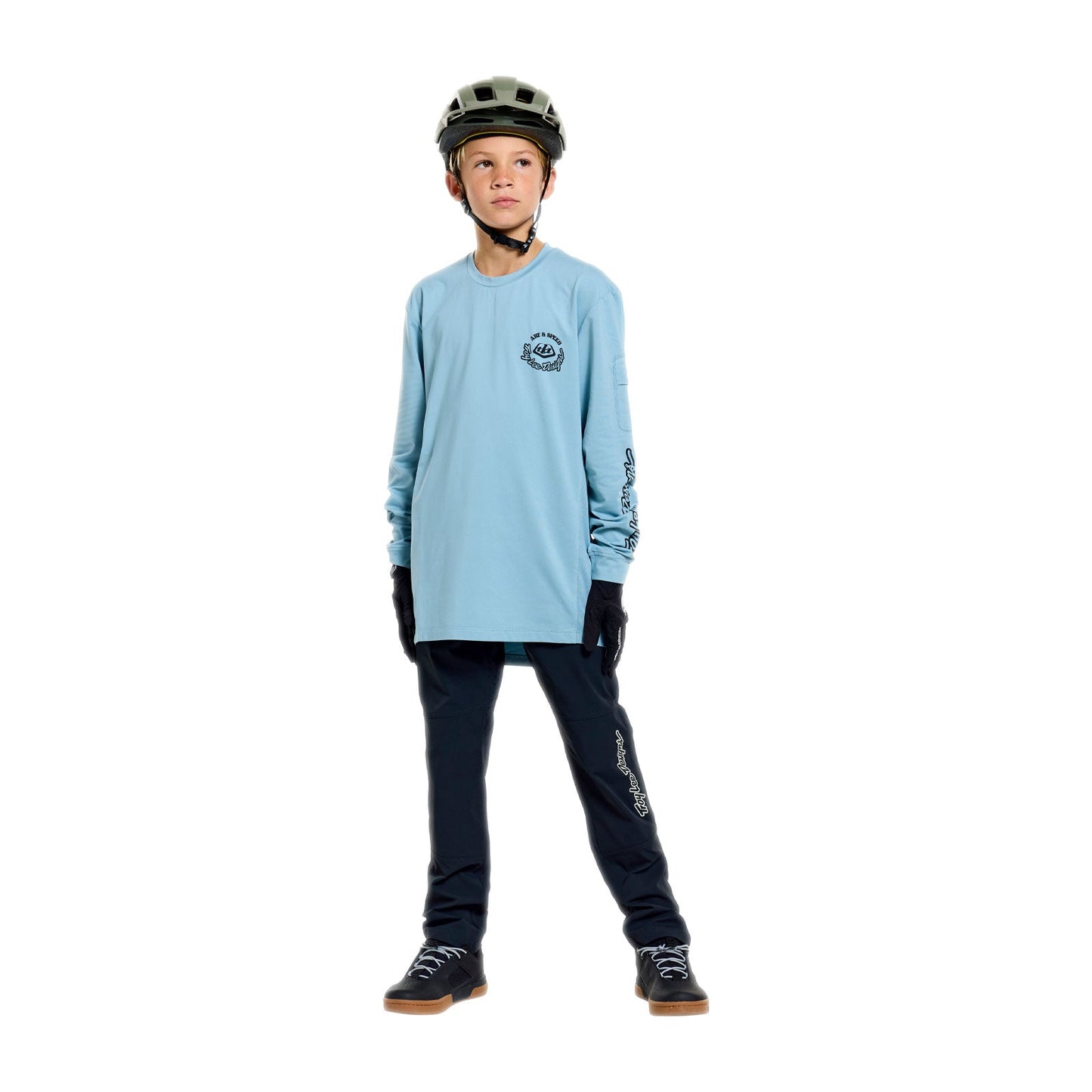 TROY LEE DESIGNS RUCKUS RIDE CARBS Juniorský dres s dlouhým rukávem modrý