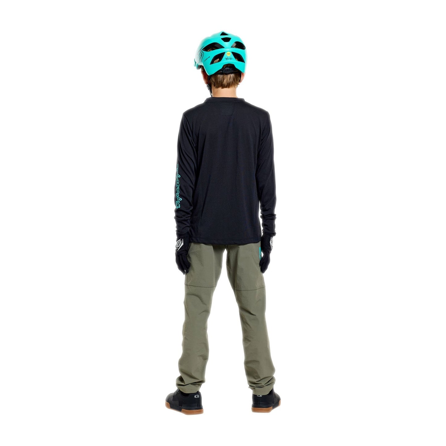 TROY LEE DESIGNS SKYLINE RIDE SIGNATURE Junior Long Sleeve Jersey Black/Green