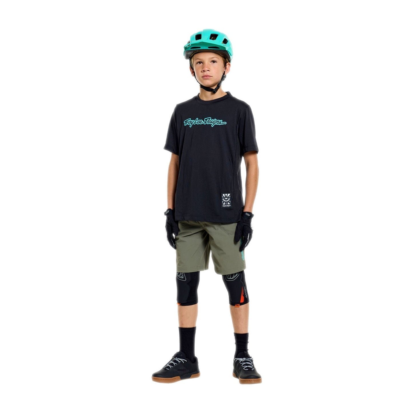 TROY LEE DESIGNS SKYLINE RIDE SIGNATURE Juniorský dres s krátkým rukávem Black/Turquoise
