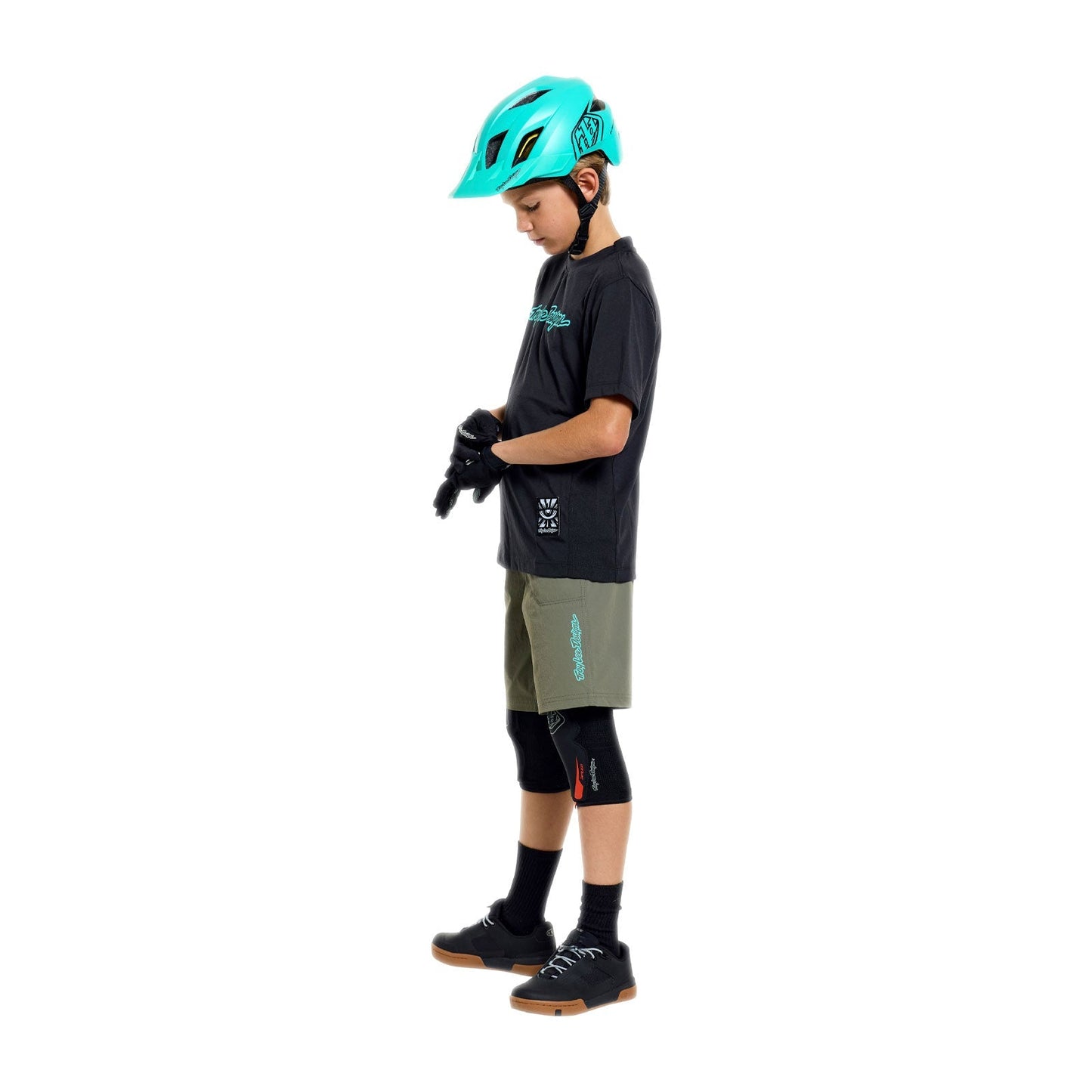 TROY LEE DESIGNS SKYLINE RIDE SIGNATURE Juniorský dres s krátkým rukávem Black/Turquoise