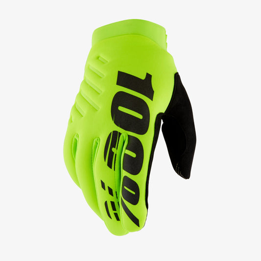 Rukavice 100% BRISKER Junior žluté/černé