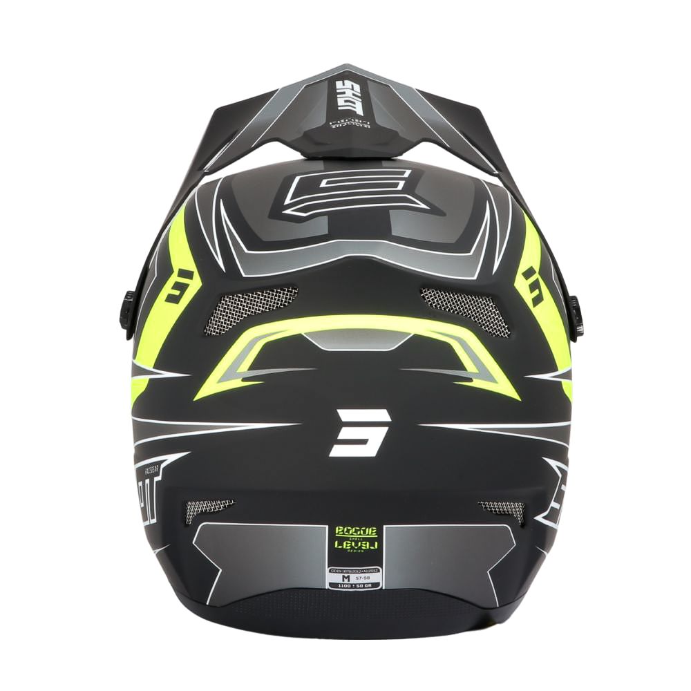BMX helma SHOT ROGUE Level Black Neon Yellow Matt