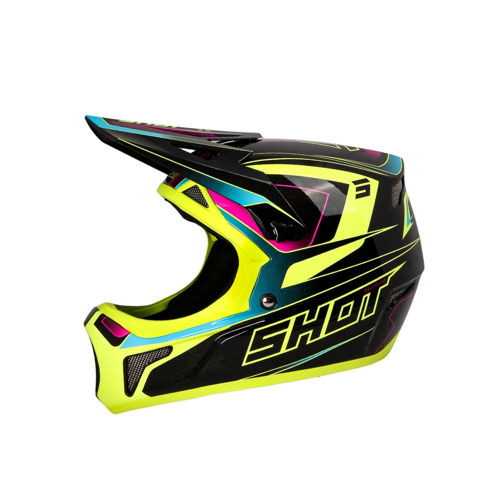 BMX helma SHOT ROGUE Level Neon Yellow/Pink Pearly