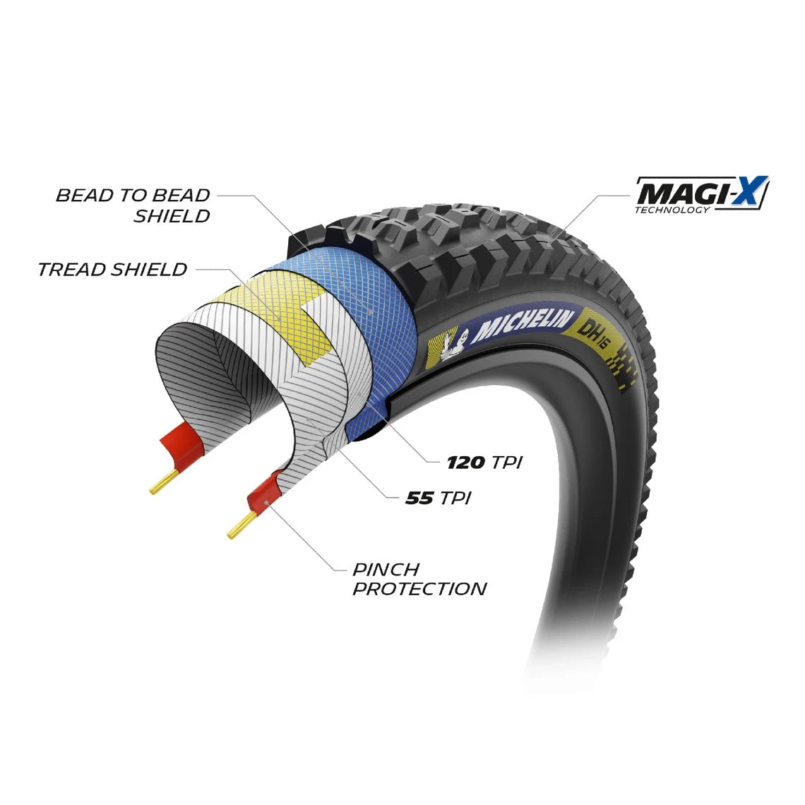 MICHELIN DH16 Racing Line Dark 27.5x2.40 Tubeless Ready Soft Tire