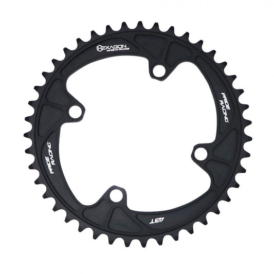 PRIDE HEXAGON Chainring 4 Non-Threaded Bolts Black
