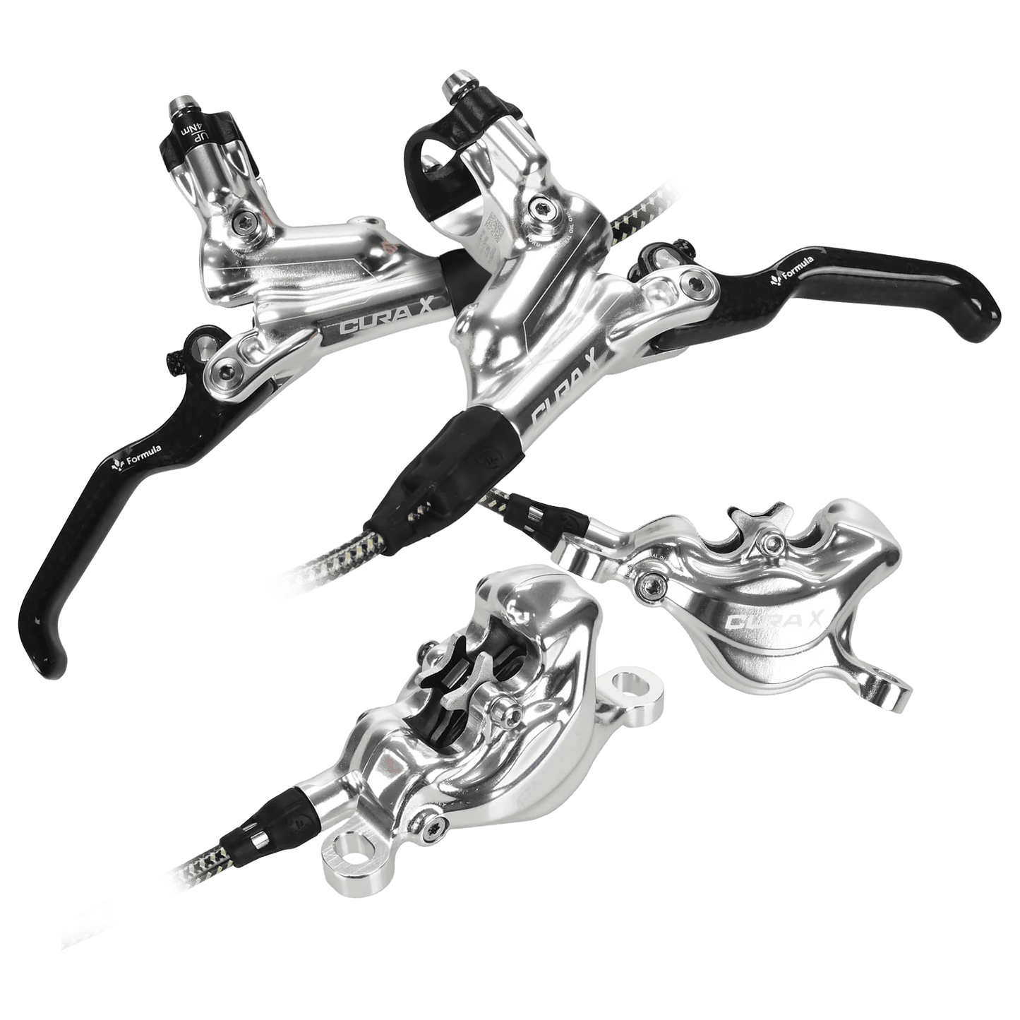 Pair of FORMULA CURA X Silver brakes