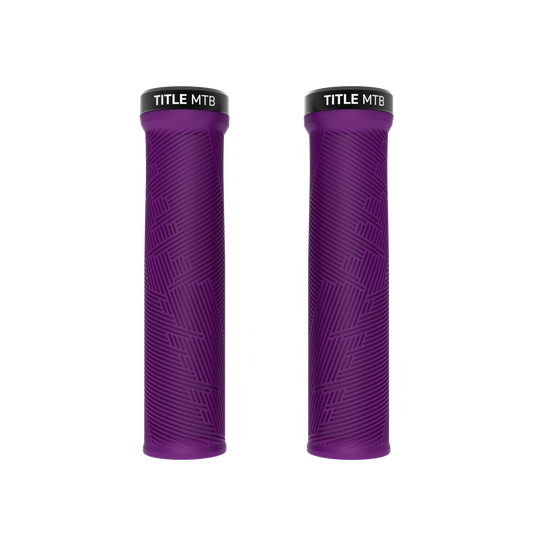 Gripy Title MTB FORM Lock-On Violet - pár pohled zepředu