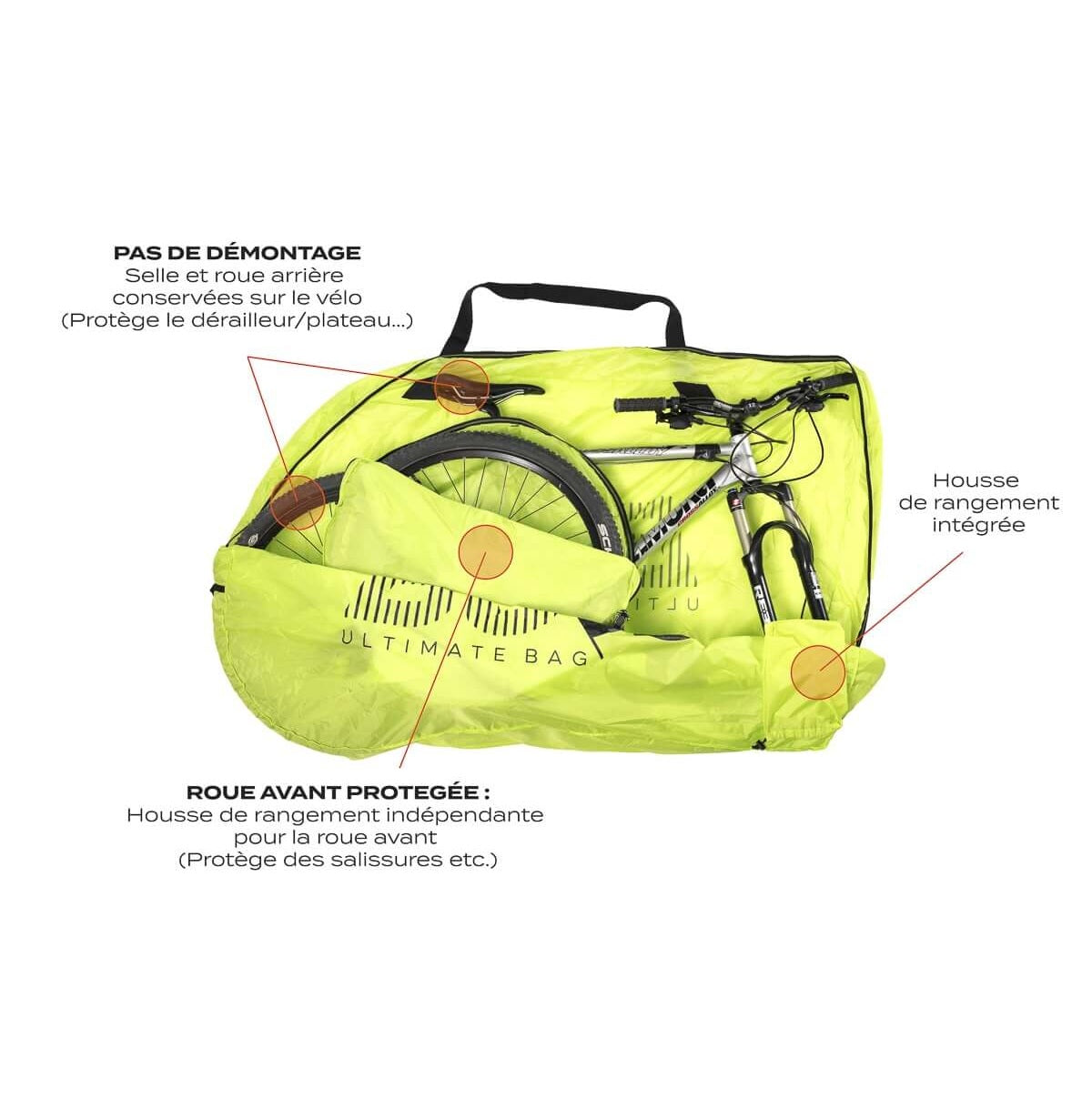 Obal na kolo BUDS MTBAG LIGHT Yellow