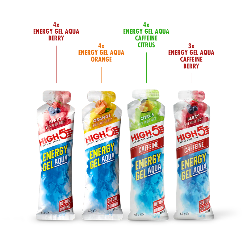 Balení High5 ENERGY GEL Aqua (15x 66g) Mix příchutí
