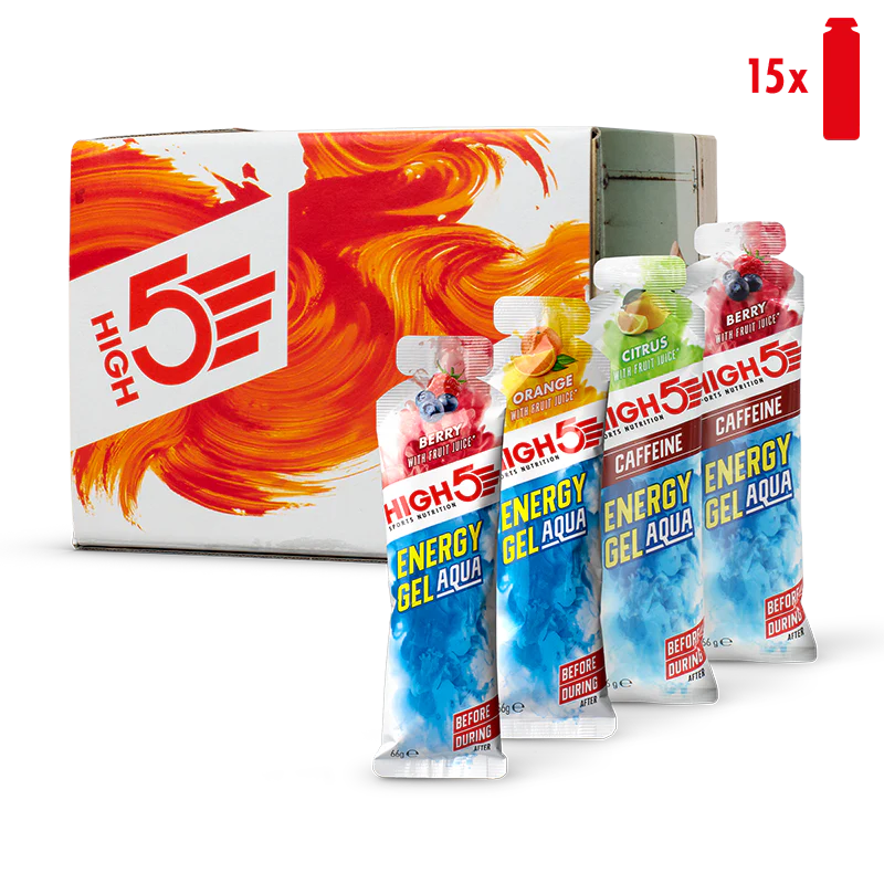 Balení High5 ENERGY GEL Aqua (15x 66g) Mix příchutí
