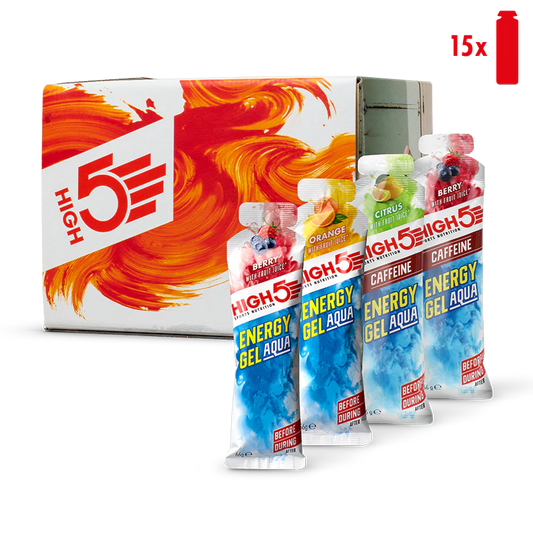 Balení High5 ENERGY GEL Aqua (15x 66g) Mix příchutí