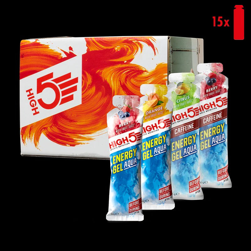 Balení High5 ENERGY GEL Aqua (15x 66g) Mix příchutí