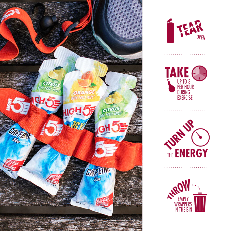 Balení High5 ENERGY GEL Aqua (15x 66g) Mix příchutí