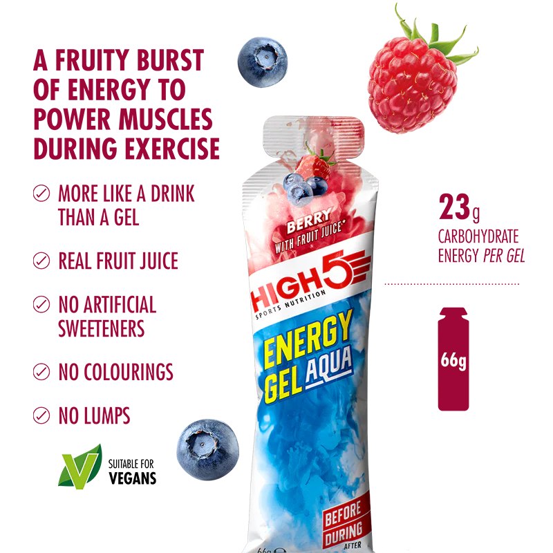 Balení High5 ENERGY GEL Aqua (15x 66g) Mix příchutí