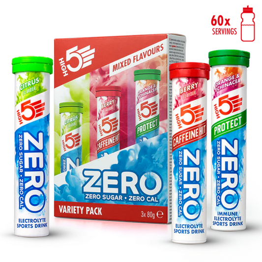 High5 ZERO VARIETY PACK Anticramp Drink (3 x tuba po 20 tabletách) Červené ovoce Kofein/citron/pomeranč