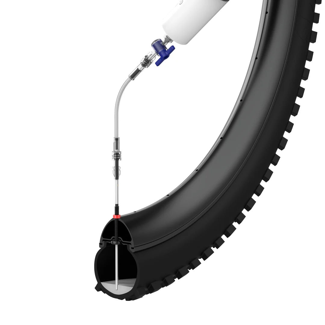 Stříkačka pro ventil KOM CYCLING Preventive Fluid Alu Valve