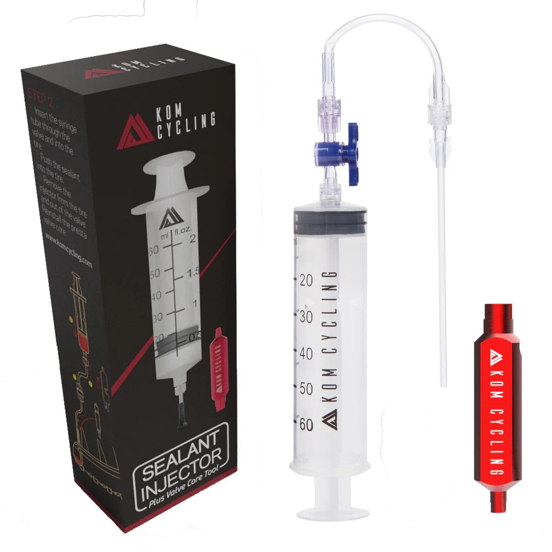 Stříkačka pro ventil KOM CYCLING Preventive Fluid Alu Valve