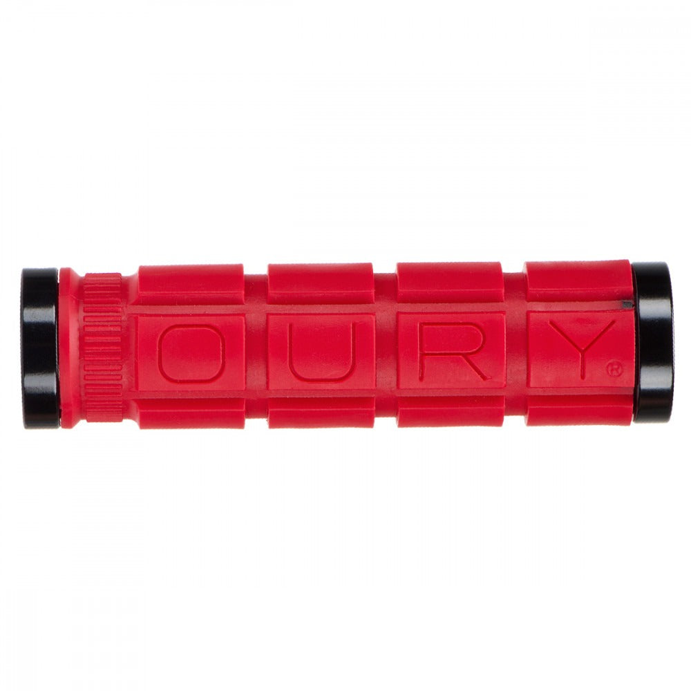 Gripy OURY Double Lock-on 127 mm červené