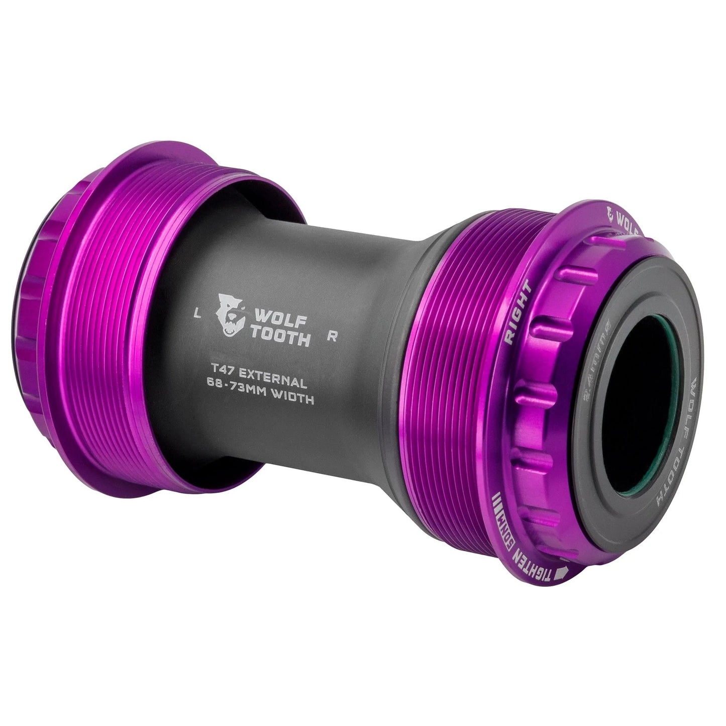 WOLFTOOTH T47 External 24mm ultraviolet purple crankset