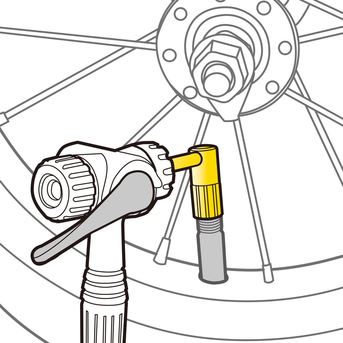 Adaptér ventilu SCHRADER PRESSURE-RITE TOPEAK