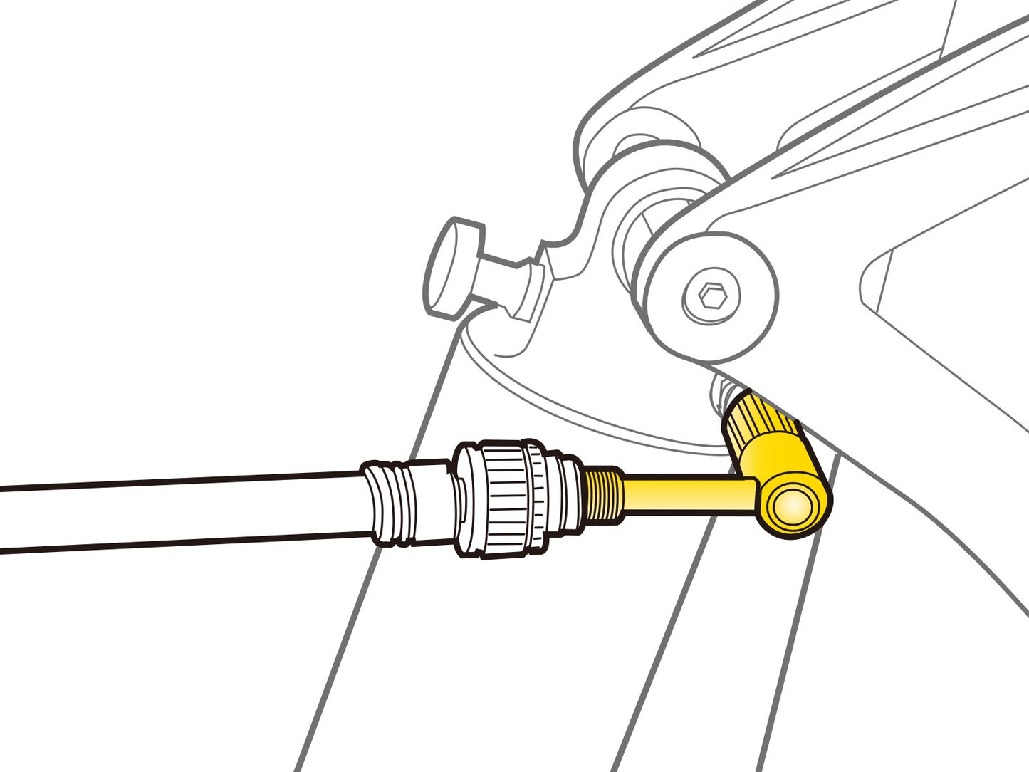 Adaptér ventilu SCHRADER PRESSURE-RITE TOPEAK