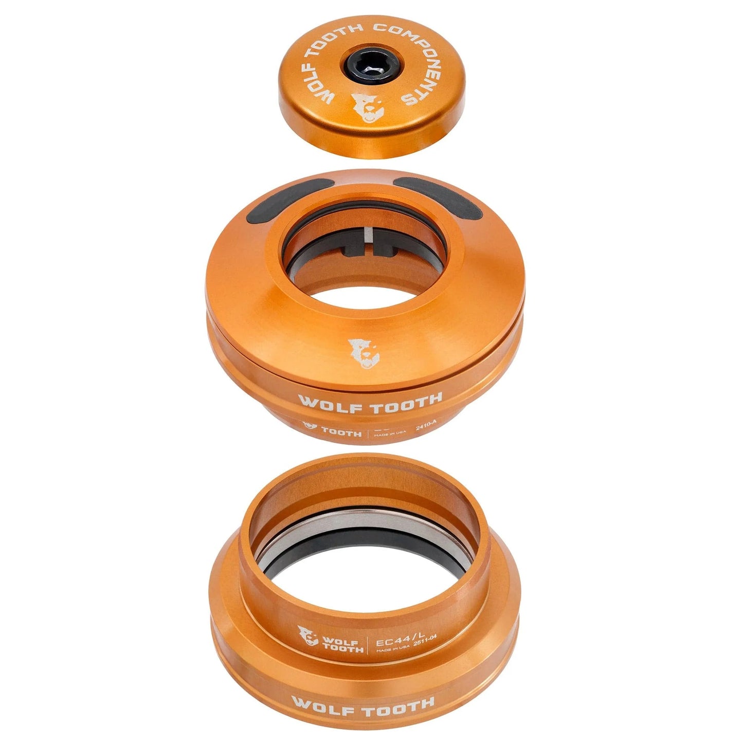 WOLF TOOTH EC44 Orange Semi-Integrated Headset (částečně integrovaná náhlavní souprava)