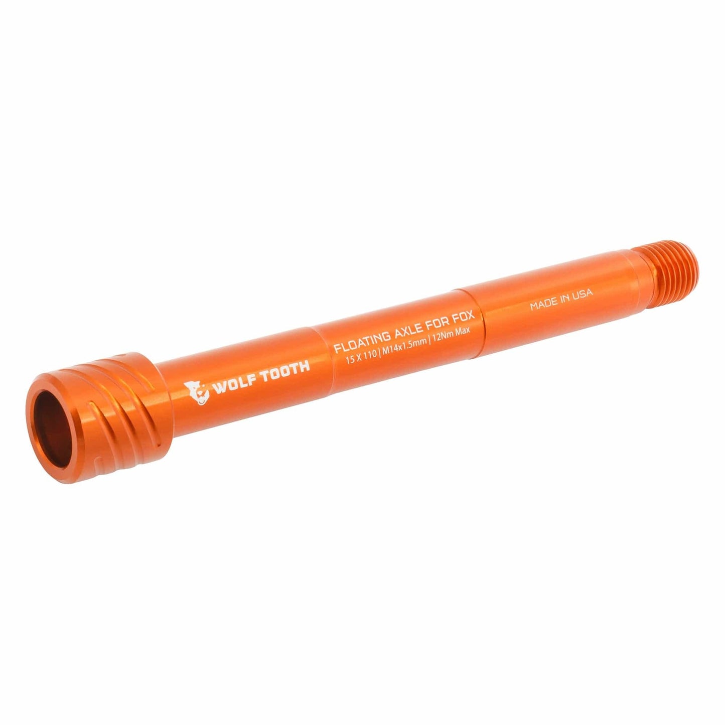Osa předního kola WOLF TOOTH pro vidlice FOX 36/38 15x110 mm Boost Orange