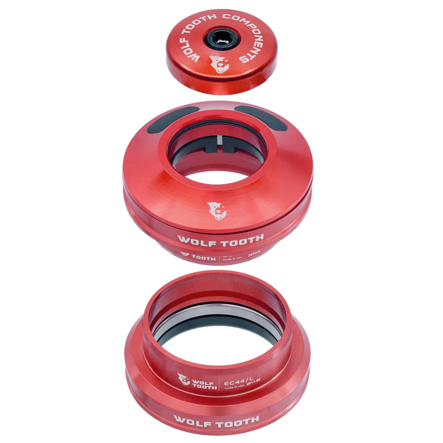 WOLF TOOTH EC44 Semi-Integrated Headset Červený