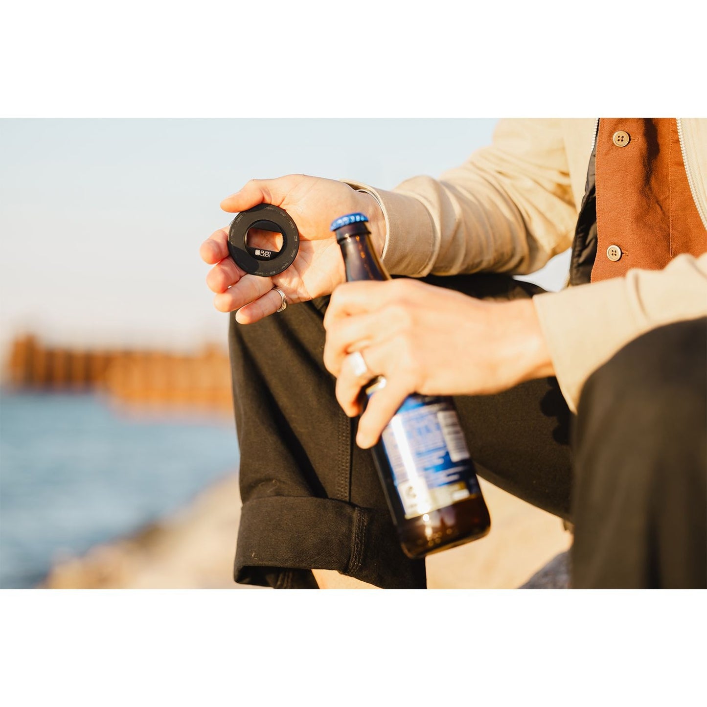 QUADLOCK telephone ring and bottle opener