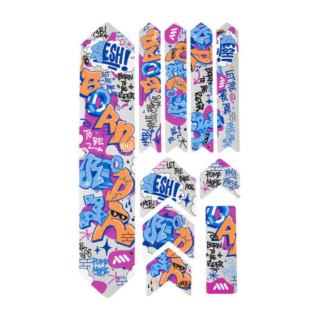 ALL MOUNTAIN STYLE EXTRA Born to Be Rider Modrý lepicí chránič rámu