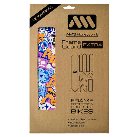 ALL MOUNTAIN STYLE EXTRA Born to Be Rider Modrý lepicí chránič rámu