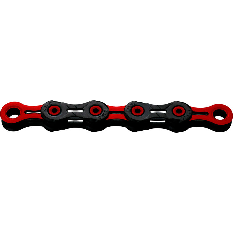12V řetěz KMC DLC12 černý/voskovaný červený