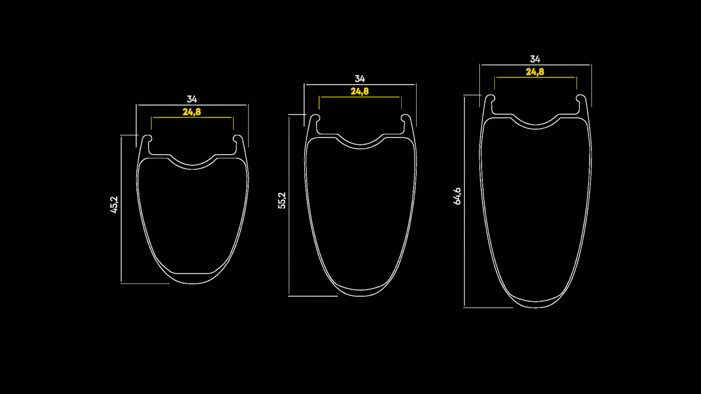 Pár kol MAVIC COMETE 45-55 Tubeless Ready (Center Lock)