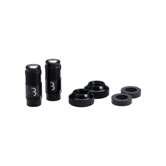 Valve tips BBB CORE CAP Black (x2)