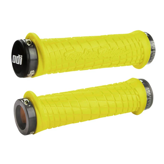 Rukojeti ODI TROY LEE DESIGNS Lock-On 130 mm, žluté