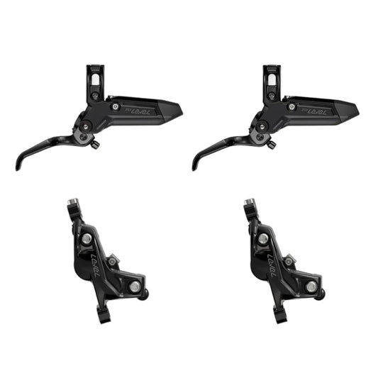 Pár 4pístkových brzd SRAM LEVEL SILVER STEALTH Black