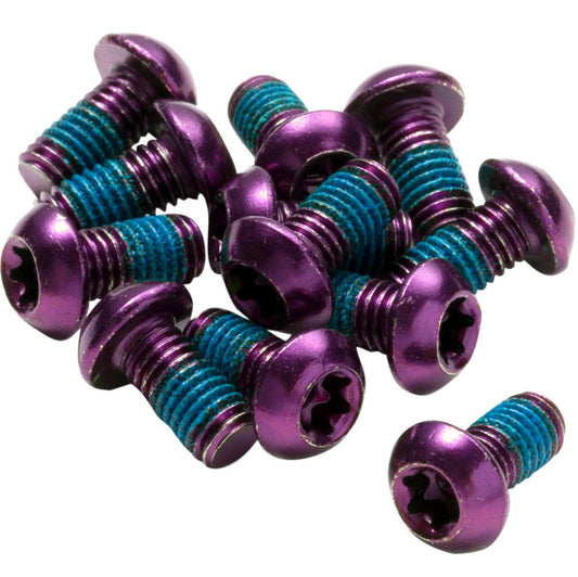 Sada 12 šroubů do disků REVERSE COMPONENTS, eloxovaných ve fialové barvě