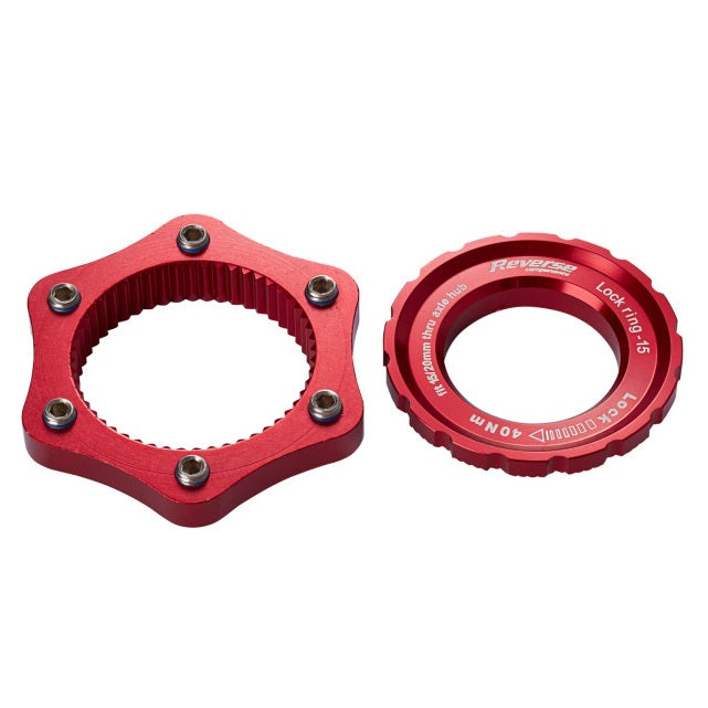 Centerlock adapter REVERSE COMPONENTS Red