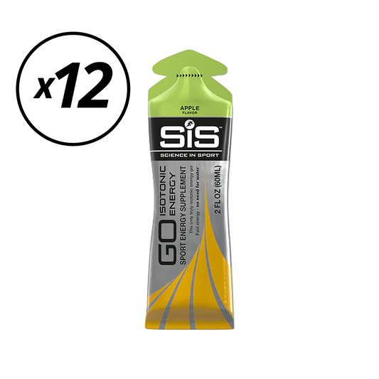 Pack of 12 SIS GO ISOTONIC ENERGY Gels (60ml) Apple (expired)