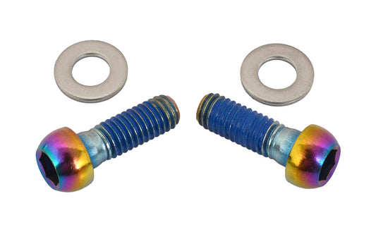Pair of SRAM Stainless Steel Bracket Mounting Screws, Rainbow Finish #00.5318.006.005